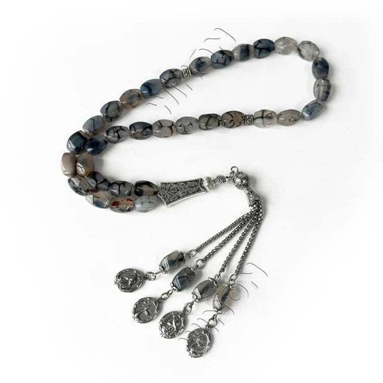 Wholesale Beautiful Agate Misbaha Islamic Prayer Tasbeeh Beads Prayer Muslim Rosary