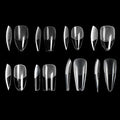 550pcs Long Lasting Almond Nail Tips Soft Gel Full Cover Acrylic Gelly Tips