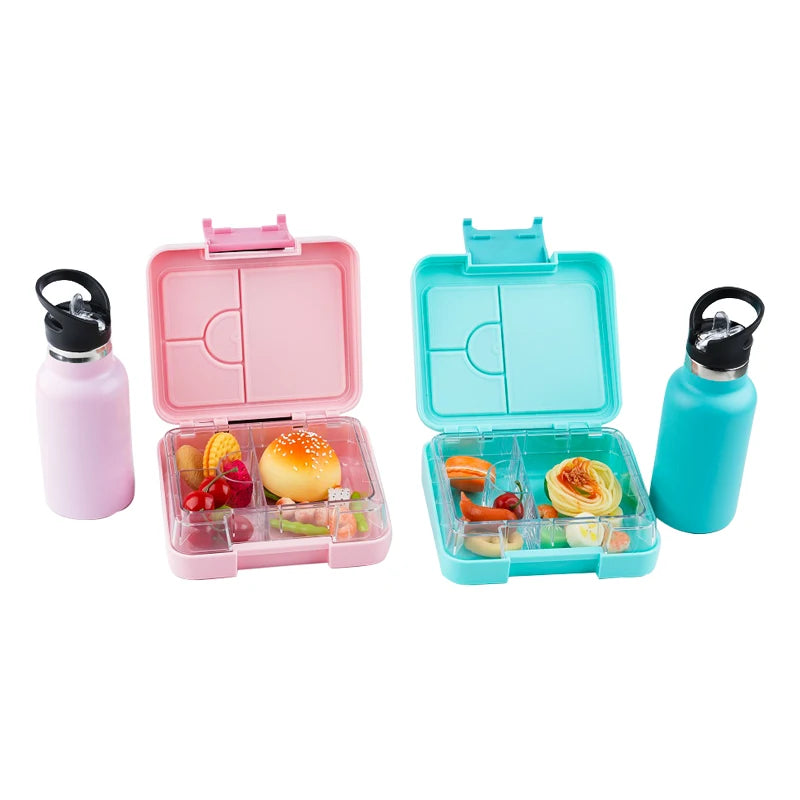 Hot Sales Lunch Box with Stainless Steel Water Bottle Kids Microwave Safe Bento Box Kids Storage Container