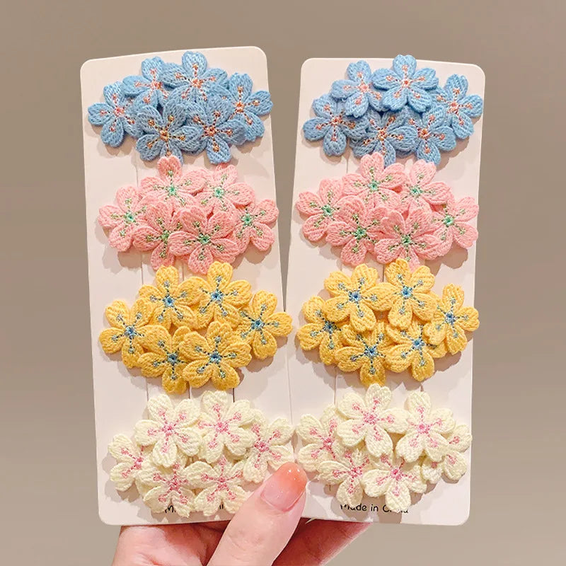 Hot Selling Children's Cloth Hair Clips Elegant and Cute Colorful BB Hairbands for Kids New Design