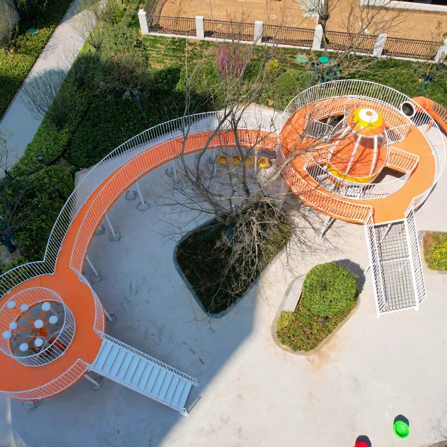 Playground Outdoor Fun Equipment Eco-friendly Safe Stainless Steel High Capacity School Playground Set Hanlin Brand Customized