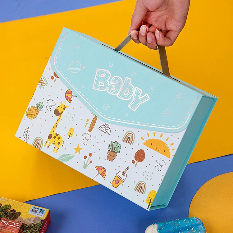 Custom Cartoon Pattern Bridesmaid Proposal Gift Box Set Art Packaging Satin Lined Magnetic Gift Boxes with Foam Insert