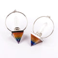 Diy Pyramid Reiki Pendulum Natural Energy Stone Amulet Pendant Necklace Healing Crystal Brazil Crystal