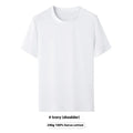 High-End 240g White Short Sleeve Crew Neck Solid Pattern Men PIMA Cotton T-Shirt for Spring Summer