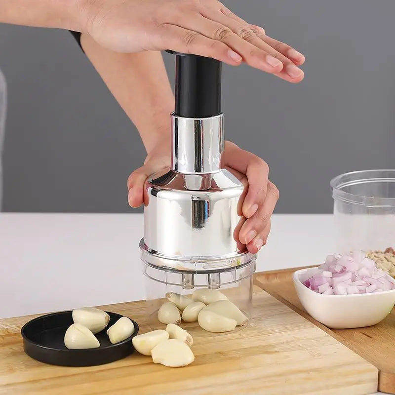 Sharp Electroplating Blades Onion Vegetable Garlic Chopper Press Grinder Household Multifunctional Vegetable Chopper