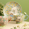 Japanese Hand-painted Flower Rabbit Breakfast Cup Niche Design Ceramic Water Cup