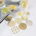 90pcs/pack Vintage Golden Lace Transparent Gilding Seal Sticker Waterproof Sticky Label DIY Gifts Baking Decoration Label
