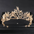Baroque Retro Gold Dragonfly Tiaras Bridal Headdress Simple Hair Accessories Birthday Gift Princess Crown