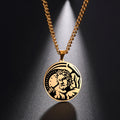 God of Metallurgy Hephaestus Pendant Necklace Ancient Greek Mythology Stainless Steel Jewelry