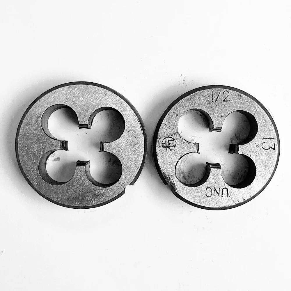 HUAZHICHUN Round Dies 1/2"-13 UNC Metric Round Die Alloy Steel Screw Thread Cutting Die