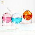 Wholesale Creative Colorful Cocktail Glass Unique High Footed Round Cocktail Glass Bar Home Party Use