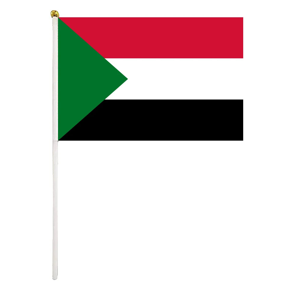 Event or Festival High Quality Custom Polyester Sudan Hand Waving Flag