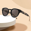 2024 Vintage Acetate Sunglasses Customized Logo Trendy Polarized Sun Shades for Men Women Blue/Brown Frame Tac for Outdoor Use