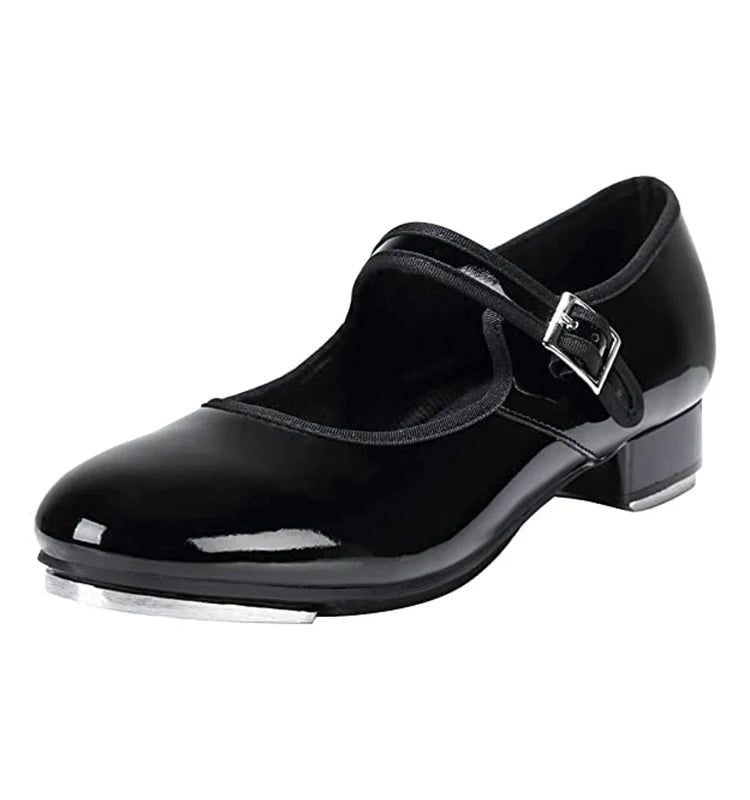 EU and US in Stock Wholesale Unisex PU Leather Easy Strap Tap Shoe Dance Shoes for Women and Men's Dance Shoes-608