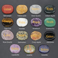 Inspirational Stones Natural Healing Crystal Palm Stone Engraving Mixed Color Pocket Stone