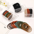 2021 50pcs Per Box Mix Colors Fashion Style Twist Hair Rubber Elastic Rope Ties 10cm for Women