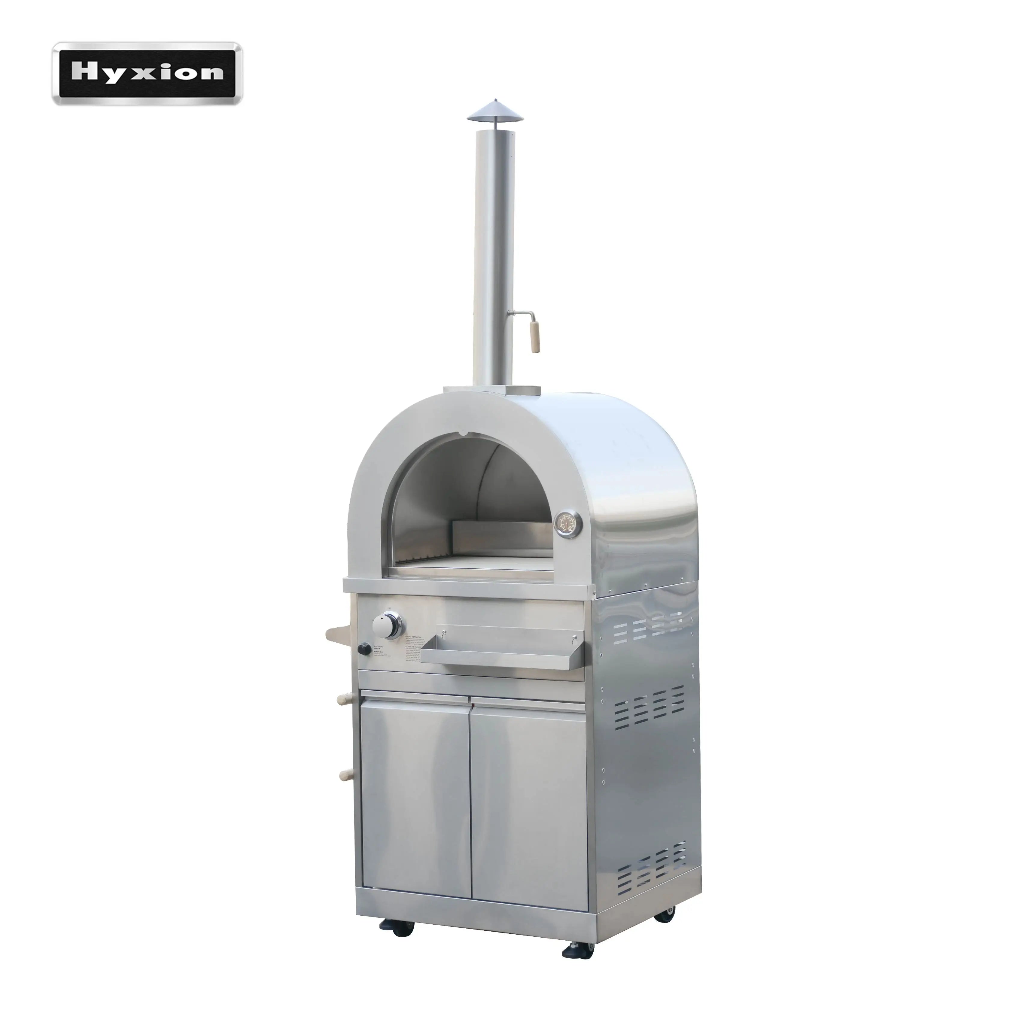 Premium Heavy-Duty 304 Stainless Steel Gas Pizza Oven 23.6x21\" Large Cooking Area for Pizzeria Bakery