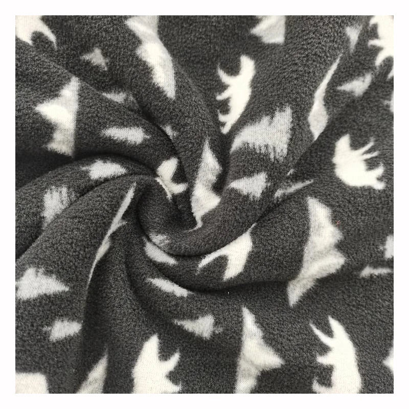Custom 100% Polyester Anti-pilling Fdy Brushed Printed Polar Fleece Fabric Printed for Home Textile