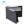 Factory Custom Black Good Quality Pure Genuine Leather RFID Slim Italy Wallet for Men