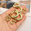 EM1381 Chunky Thick Non Piercing Trendy  18k Gold Plated Plain Rope Chain Conch  Ear Cuff Earring