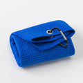 Wholesale 16\" X 16\" Solid Color Microfiber Waffle Golf Club Ball Cleaning Towel Plain Woven Technique
