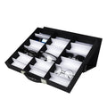 Wholesale 18 Slot PU Sunglasses Suitcase Large Size Eyewear Eyeglasses Frame Case Portable Glasses Display Cases