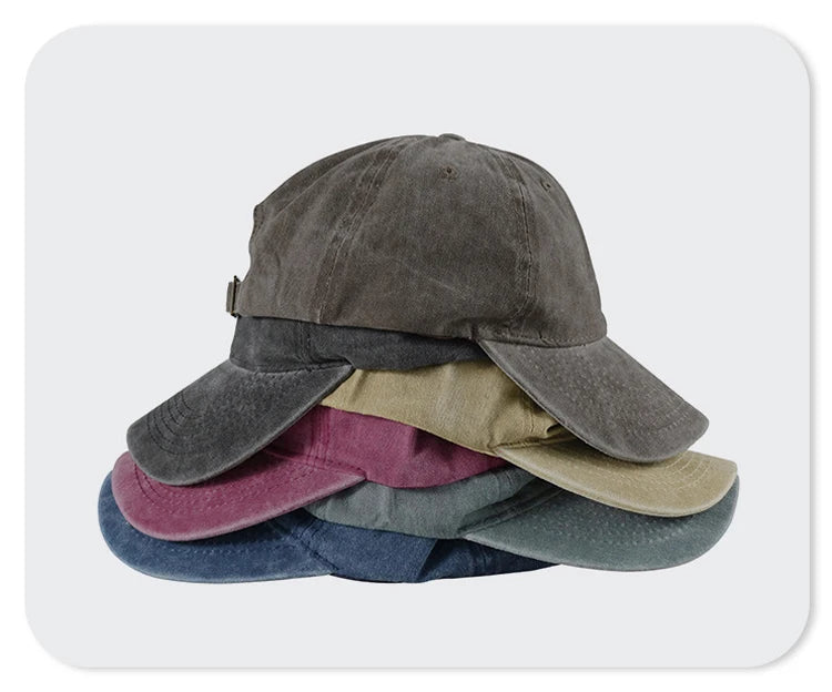Wash Wax Dyed Duck Tongue Retro Baseball Cap Men's and Women's Baseball Caps Blank Pure Cotton Baseball Cap
