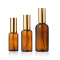 100ML Brown Gold Lid Glass Spray Bottle Practical for Refilling Essence Water Toner Durable Glass Bottles