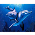 Painting by Numbers Kits for Adults Kits Dolphin Diy Crafts Coloring by Numbers Acrylic Paint on Canvas for Home Decors