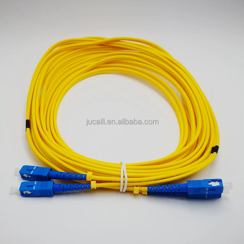 Jucaili 10M Long Hoson Board SC/SC UPC Simplex 3.0mm PVC Double Core Fiber Patch Cable for Large Format Printer