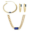 Fashion Simple Fashion square Diamond Set Light Luxury Pendant Necklace