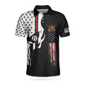Wholesale Premium Custom Men's New Summer 8 Ball Pool USA Flag Print Short Sleeve Polo Shirt Billiards Casual Sport Top