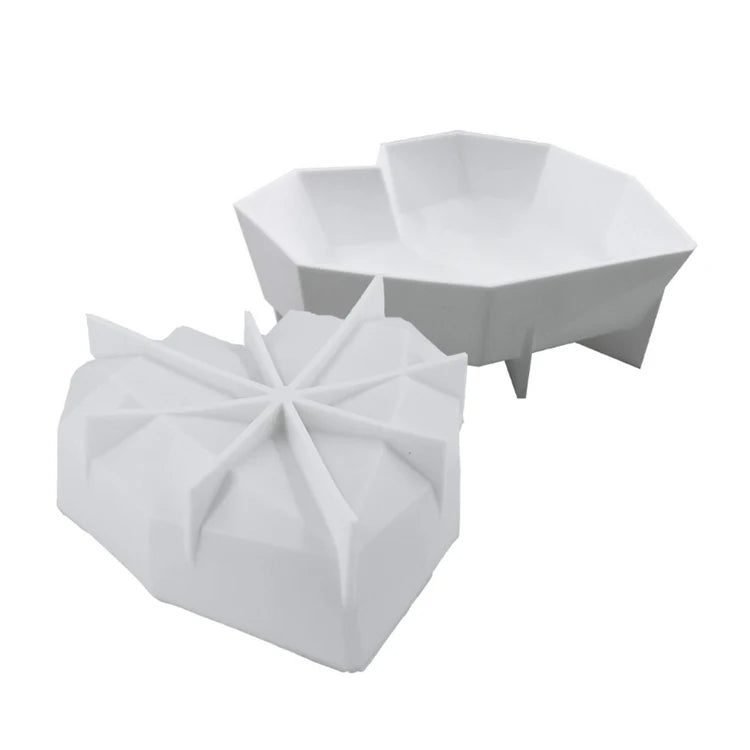 Custom Eco-Friendly Cup Cake Soap Jelly Love-shaped Model Silicone Baking Tool for Pudding Dessert