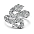 Dylam Personalized Design Fine Fashion Jewelry 925 Sterling Silver 5A Cubic Zirconia Snake Shape Women Daily Wear Rings