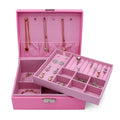 Portable PU Leather Double Layer Jewelry Box Multifunctional Travel Storage and Gift Packaging for Jewellery Collection
