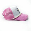 Pearl on Brim pink Sunshade Floral Sports Caps Gorros Adjustable Embroidered logo Trucker Hats Snapback Pearl Trucker Cap