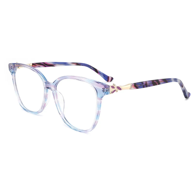 2183G74 Wholesale Customized Eyewear Women Color Acetate with Metal Glasses Frames