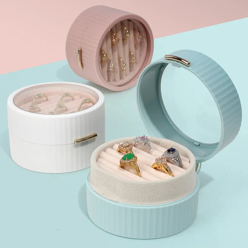 Tongxing Luxury Velvet Ring Bracelet Bangle Jewellery Boxes Joyeros Storage Case Gift Small Mini Travel Jewelry Box