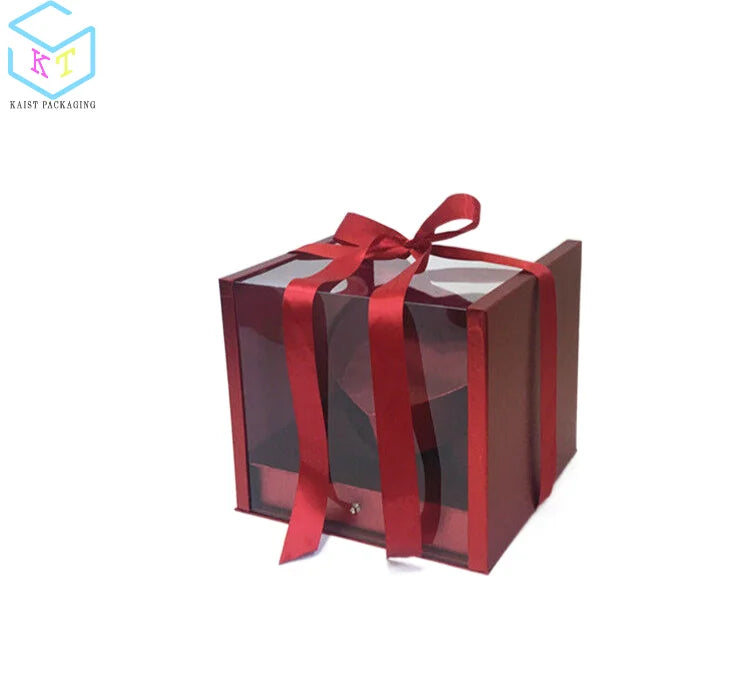 Spot Authentic PVC Window Opening Valentine's Day 3D Heart-shaped Flowers Gift Box Birthday