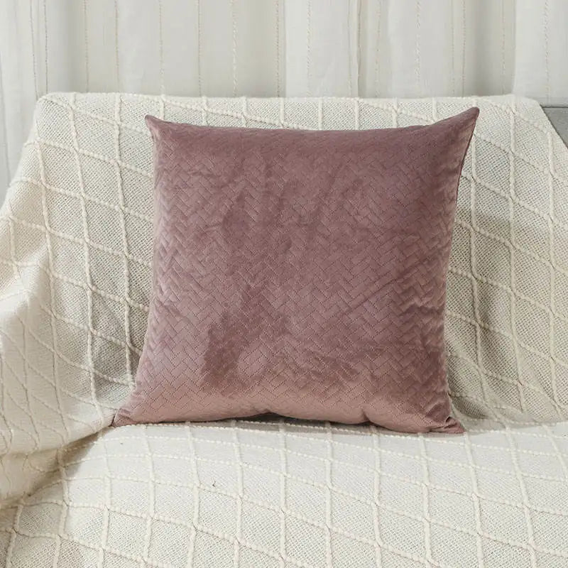 Amity Plain Colour Polyester 45x45 Ultrasonic Throw Pillow Case Home Decor Cushion Cover for Living Room