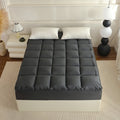 100% Polyester 700GSM Mattress Pad Black Dark Grey Blue White Skirt-Bedspreads Coverlets for Twin Full Queen King Sizes for Home