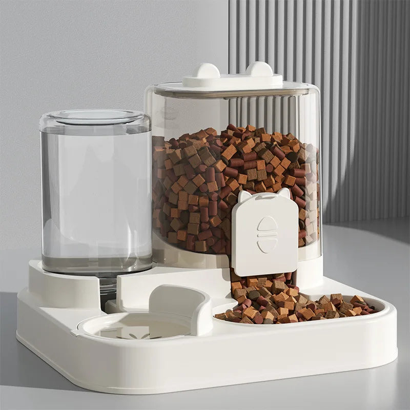 Pet Cat Auto Feeder and Water Dispenser Pet Supplies Cat Bowl Water Bottle Dog Food Bowl Automatic Cat Food Dispenser