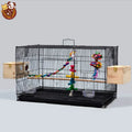 Chinese Pet Parakeet Parrot Cocktail pink Bird Cage Organizer Feeder