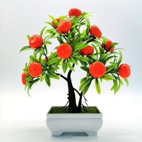 Home Decor Simulation Orange Tree Artificial Orange Tree Artificial Lifelike Plastic Faux Plant