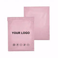 Custom Logo 12x15 Inch Eco Friendly Pastel Pink Flat Poly Self Sealing Shipping Pink Design Clothes Mail Bags