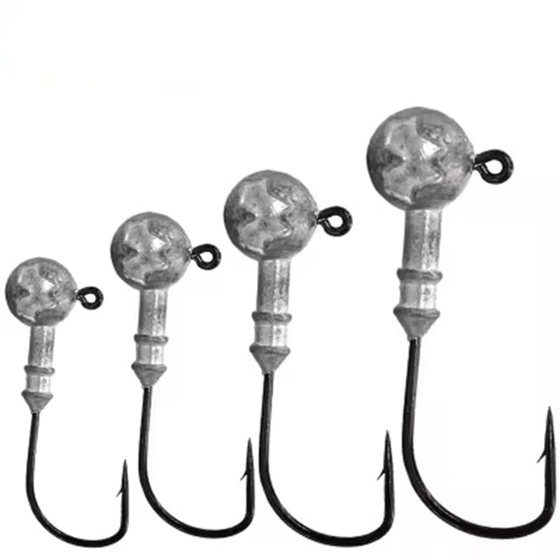 Mustad CNJH01 Factory Finished Products Wholesale Hard Lead Head Jig Hooks Mustad Small Jig Head Hook