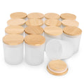 Sublimation Candle Jar 10 oz Candle Jar  Thick Clear Empty Candle Jars with Airtight Bamboo Lids and Sticky Labels