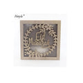 Hstyle Eid Mubarak Decorations Wooden LED Light Home Hanging Lantern Crafts Party Decor Ramadan Kareem Islam Souvenir Gifts
