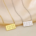 Fashion 1111 Angel Number Necklace for Women Girls Waterproof Stainless Steel 18 Gold Plated Lucky Number Engraved Necklaces