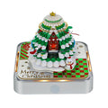 Calendar 2025 Notepad Novelty Gift Tear-Off Lighted up Christmas Tree Style Christmas Gift 3D Memo Block Pad With Acrylic Holder